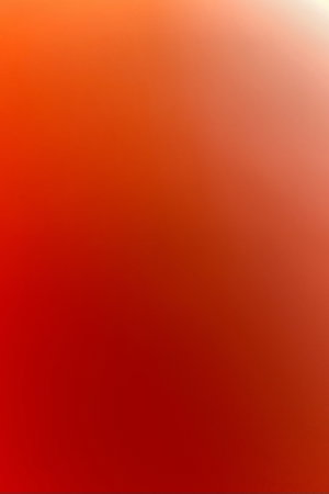 Solid red to orange gradient background.