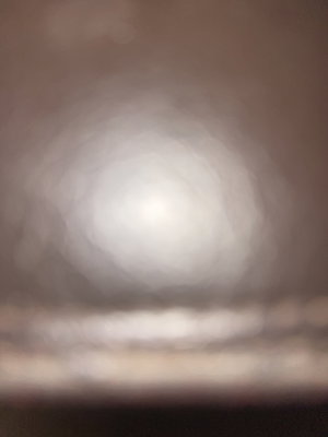 Blurry bright circular light source