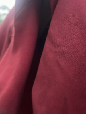 Close-up of red fabric clothing.