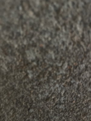 Blurry close-up of gray textured surface.