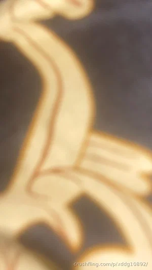 Blurred golden pattern on dark background, no person visible.
